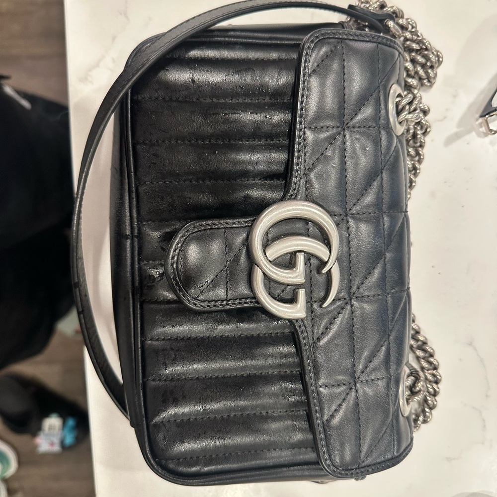 gucci black marmot mini bag